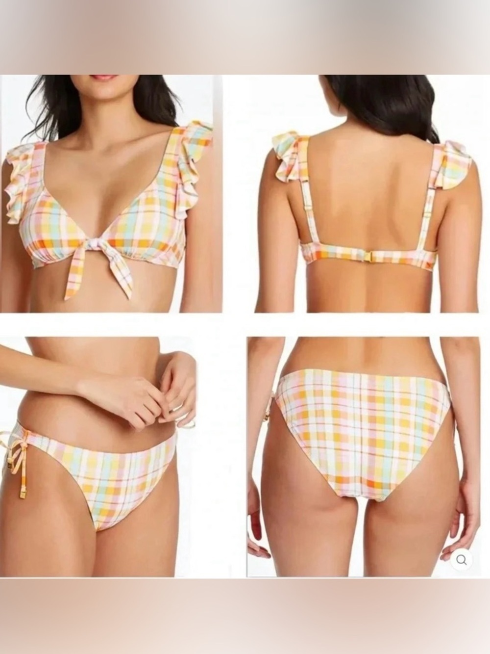 Bleu Rod Beattie Hip To Be Square Ruffle Off the Shoulder Swim Top & Bottom # 12
